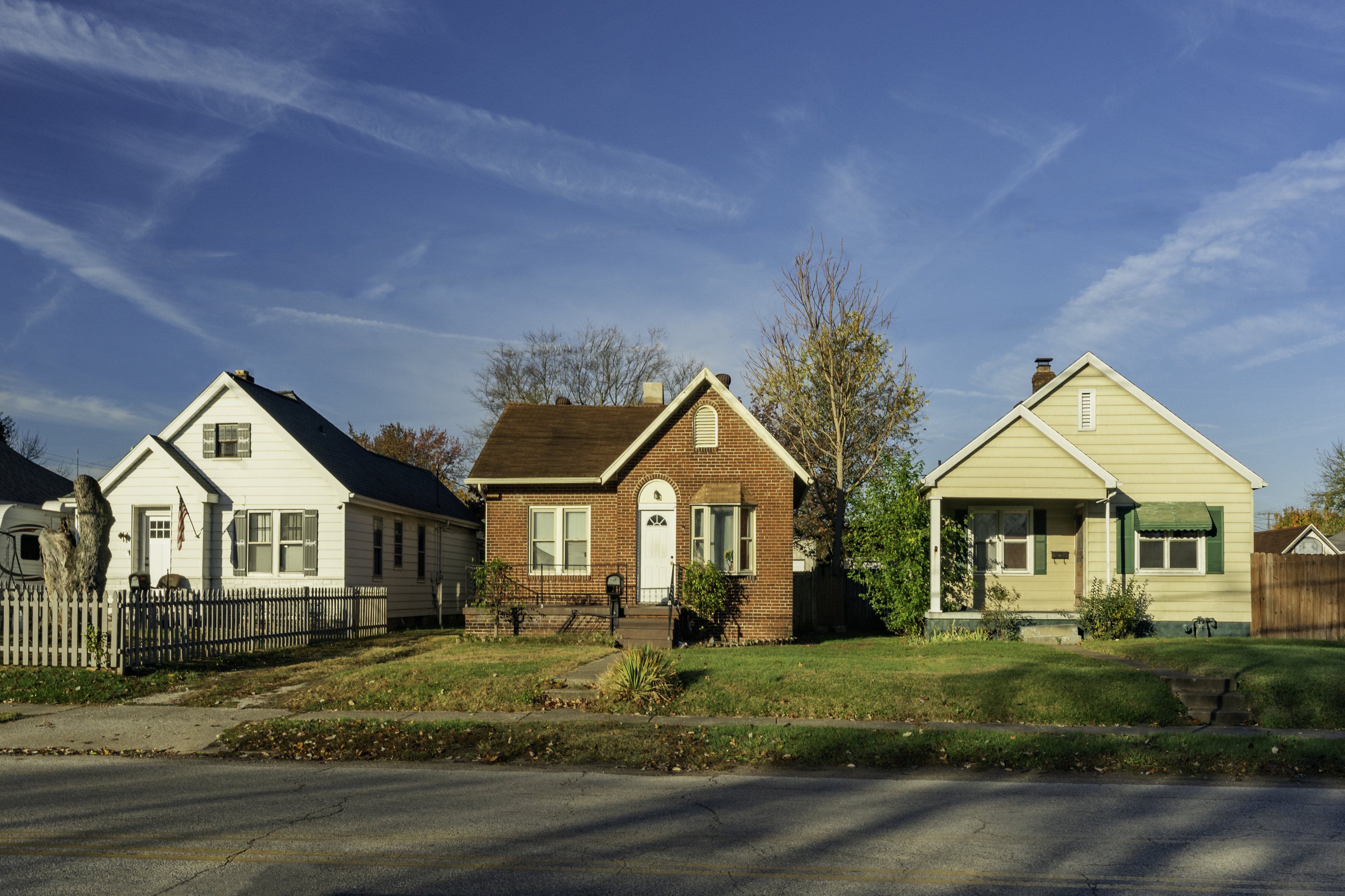 Small houses with character in a mid-western town